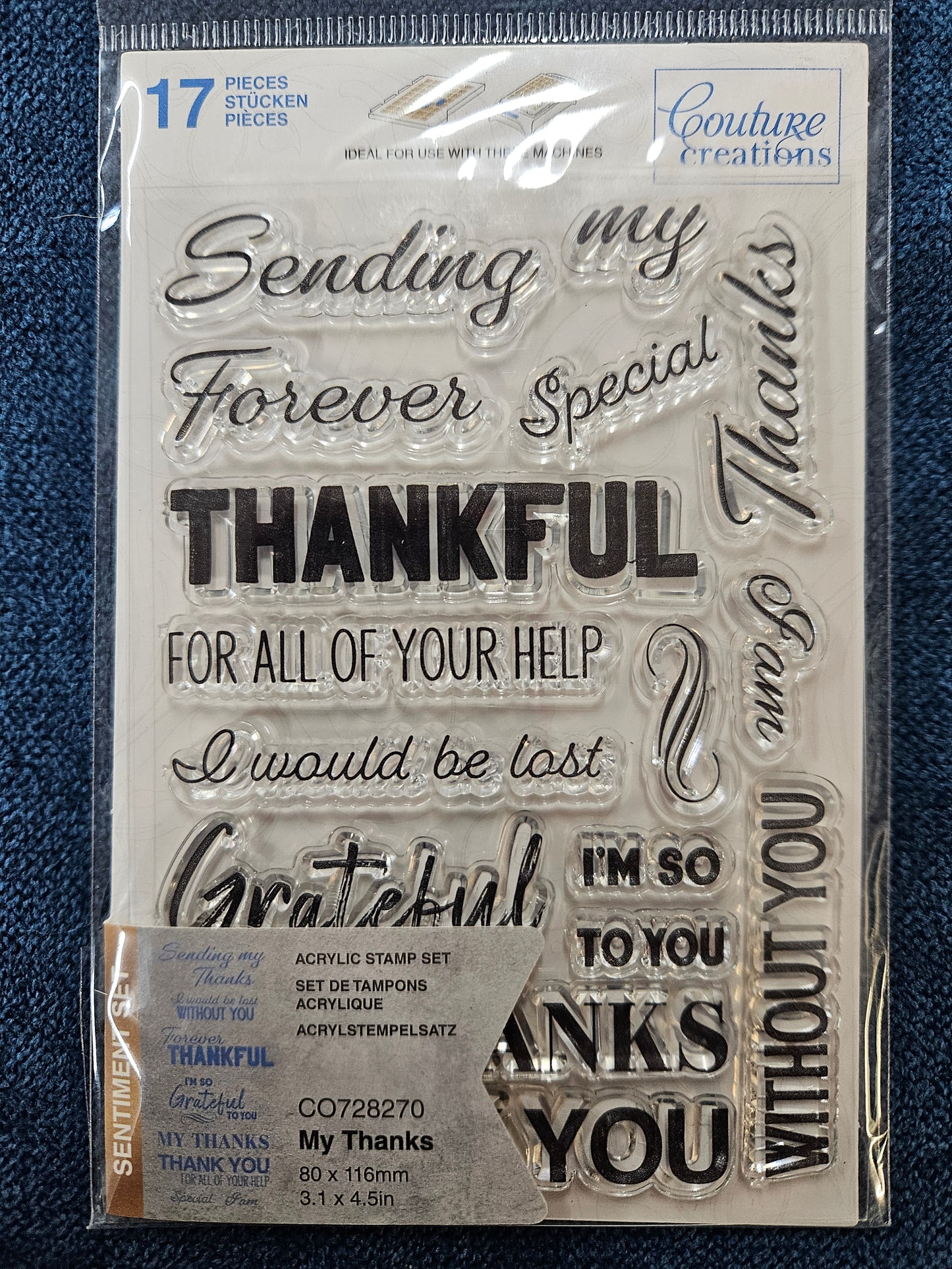 Couture Creations Stamp Set, My Thanks