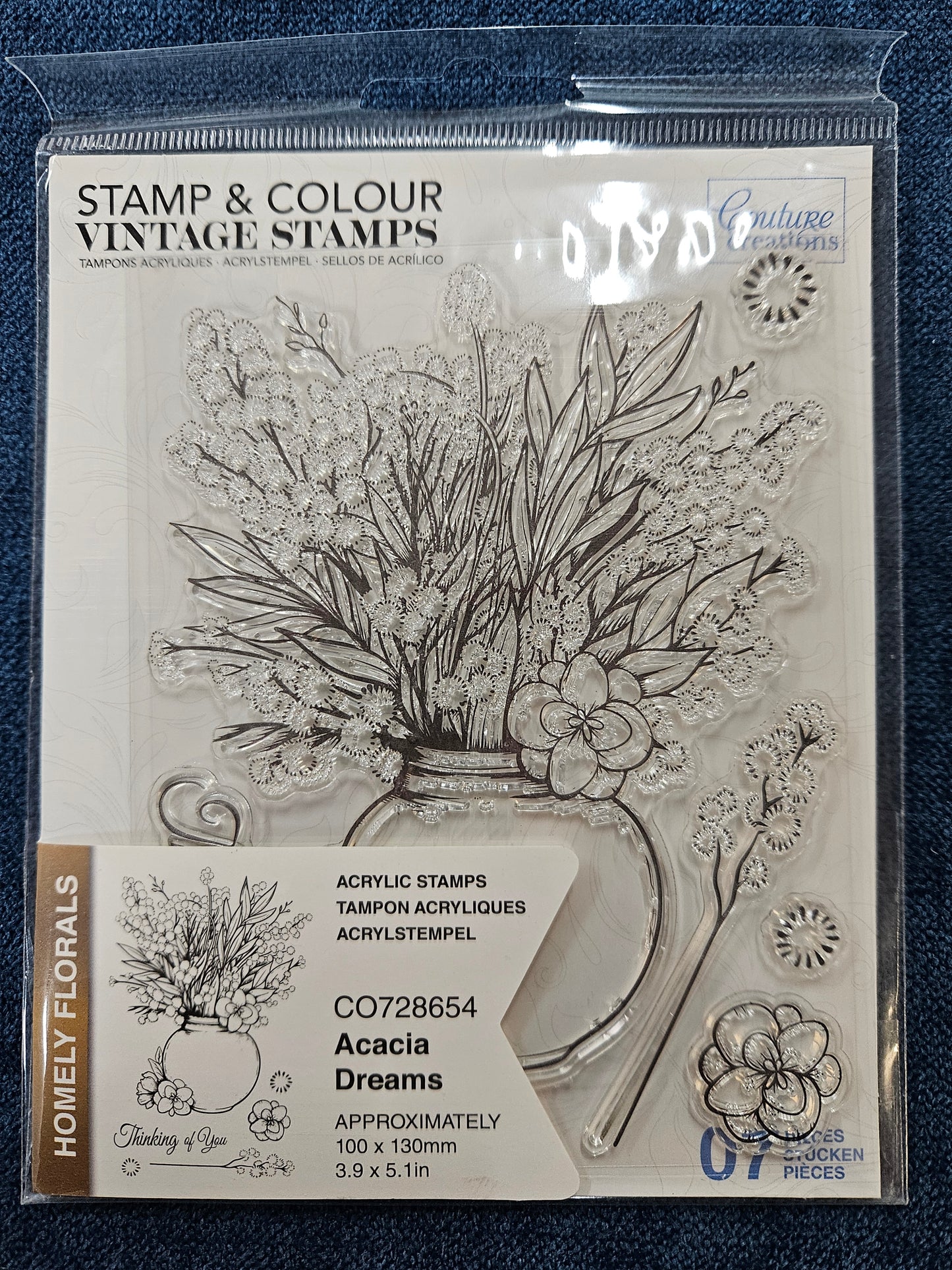 Couture Creations Stamp and Colour Stamp, Homely Florals