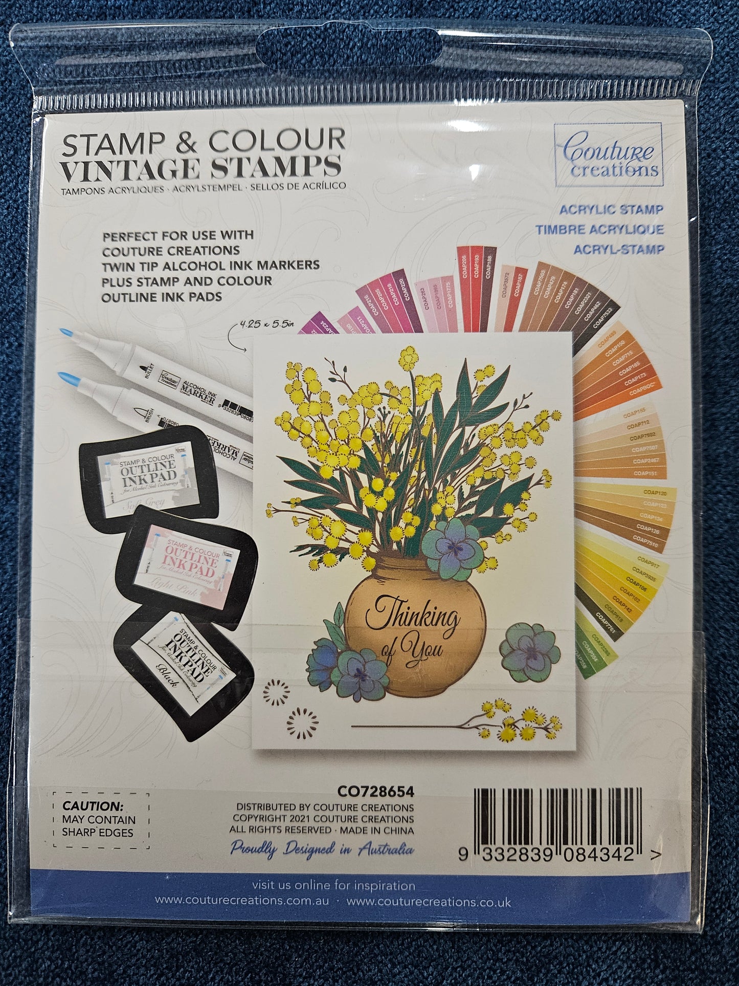 Couture Creations Stamp and Colour Stamp, Homely Florals