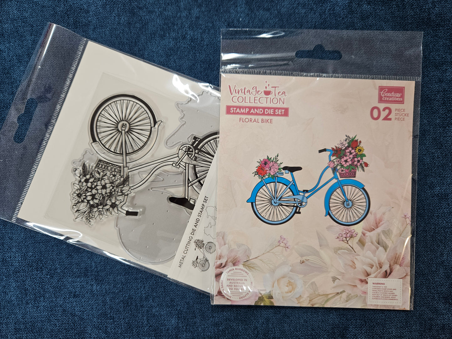 Couture Creations Stamp & Die set Floral Bike.