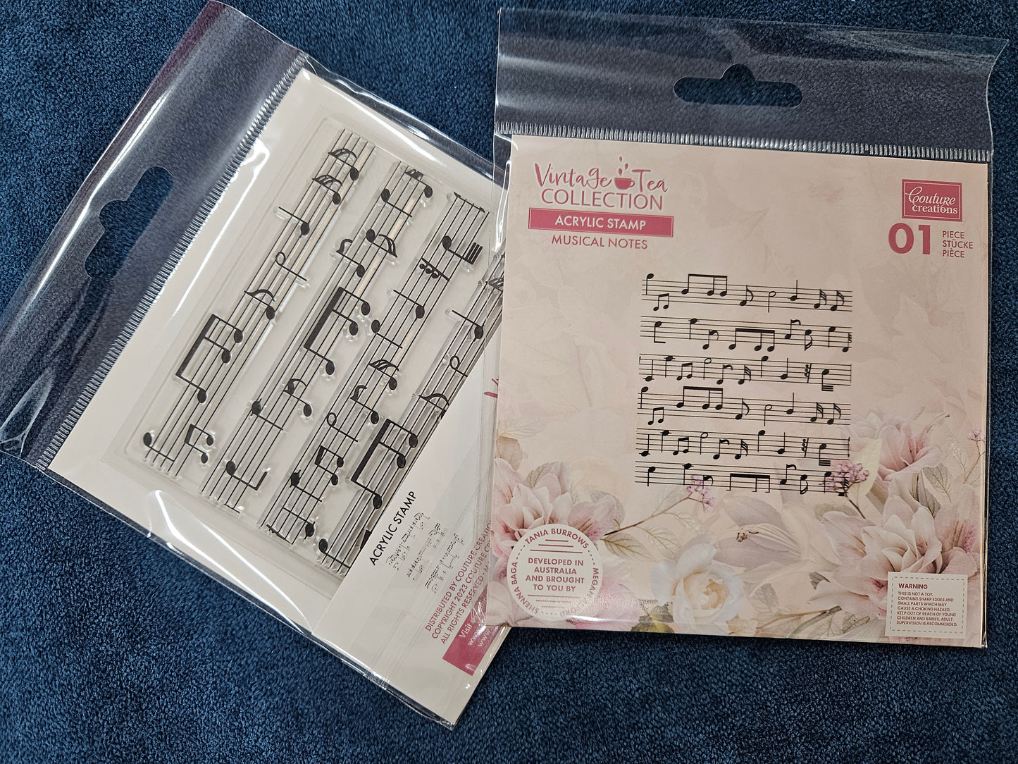 Vintage Tea Collection - Stamp - Musical Notes