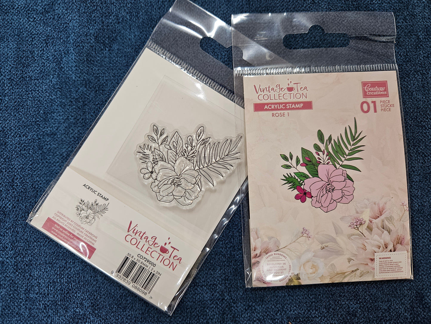 Vintage Tea Collection - Stamp - Rose 1