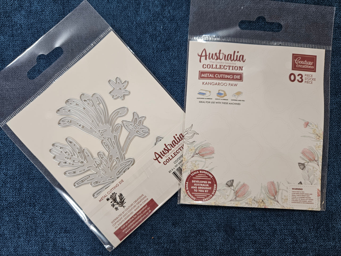 Australia The Lucky Country - Cutting Dies Metal Cutting Die, Kangaroo Paw