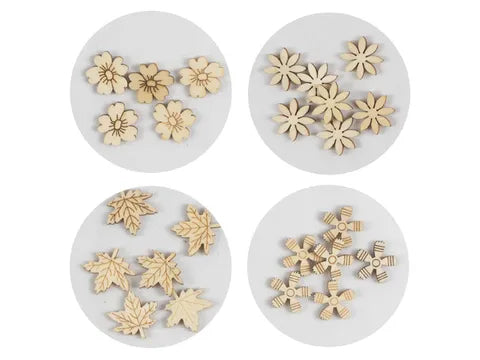 Wooden floral embellishments
