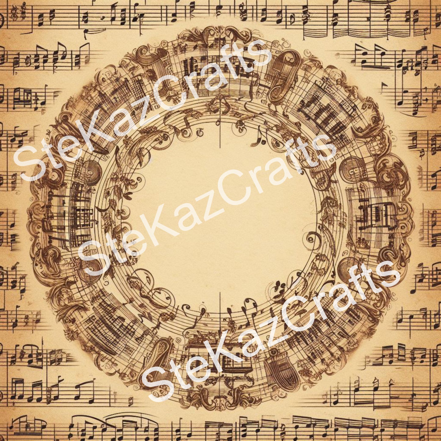Paper pack Symphony 002: Unique papers featuring stunning music themed designs.