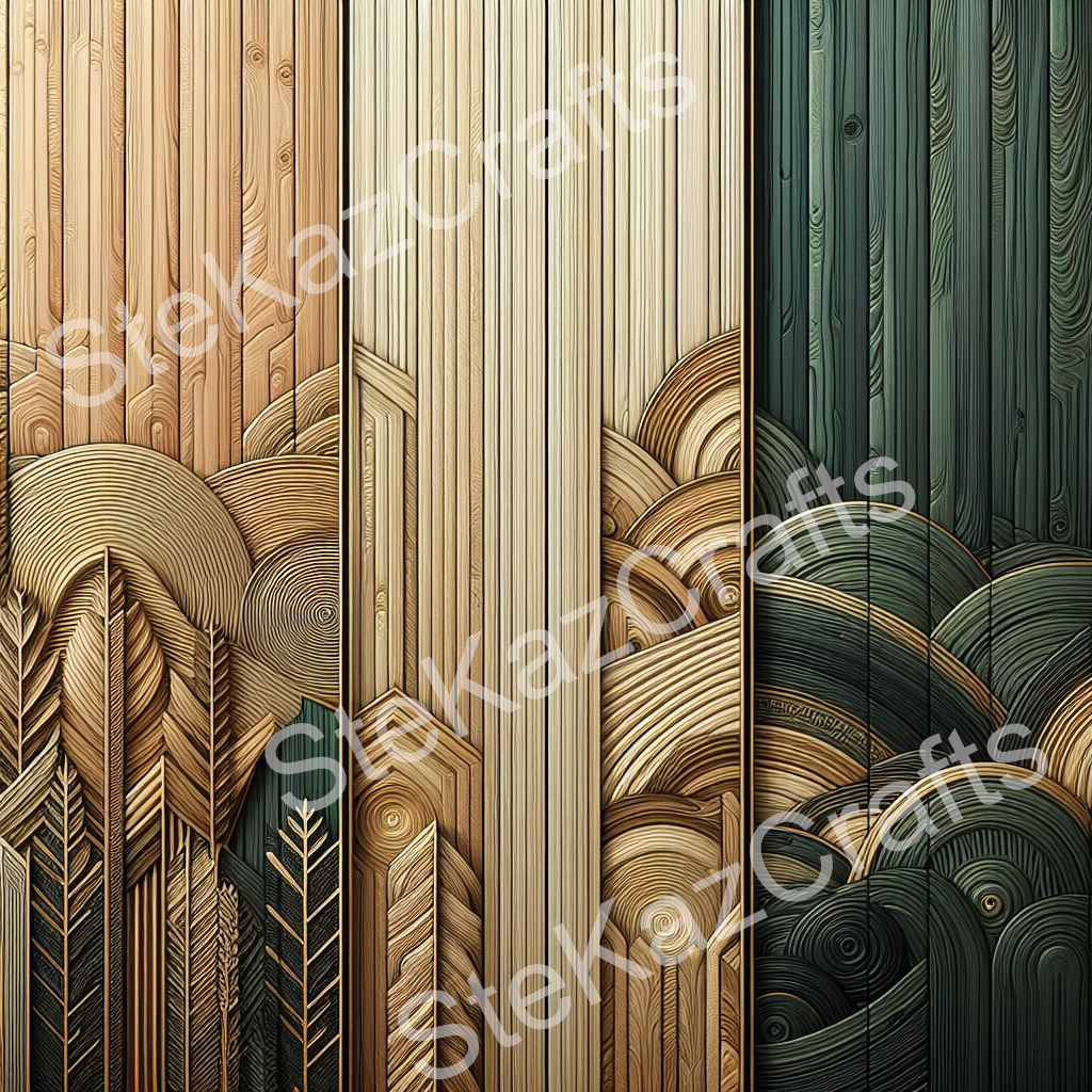 Paper pack Woodgrain Bouquet 003