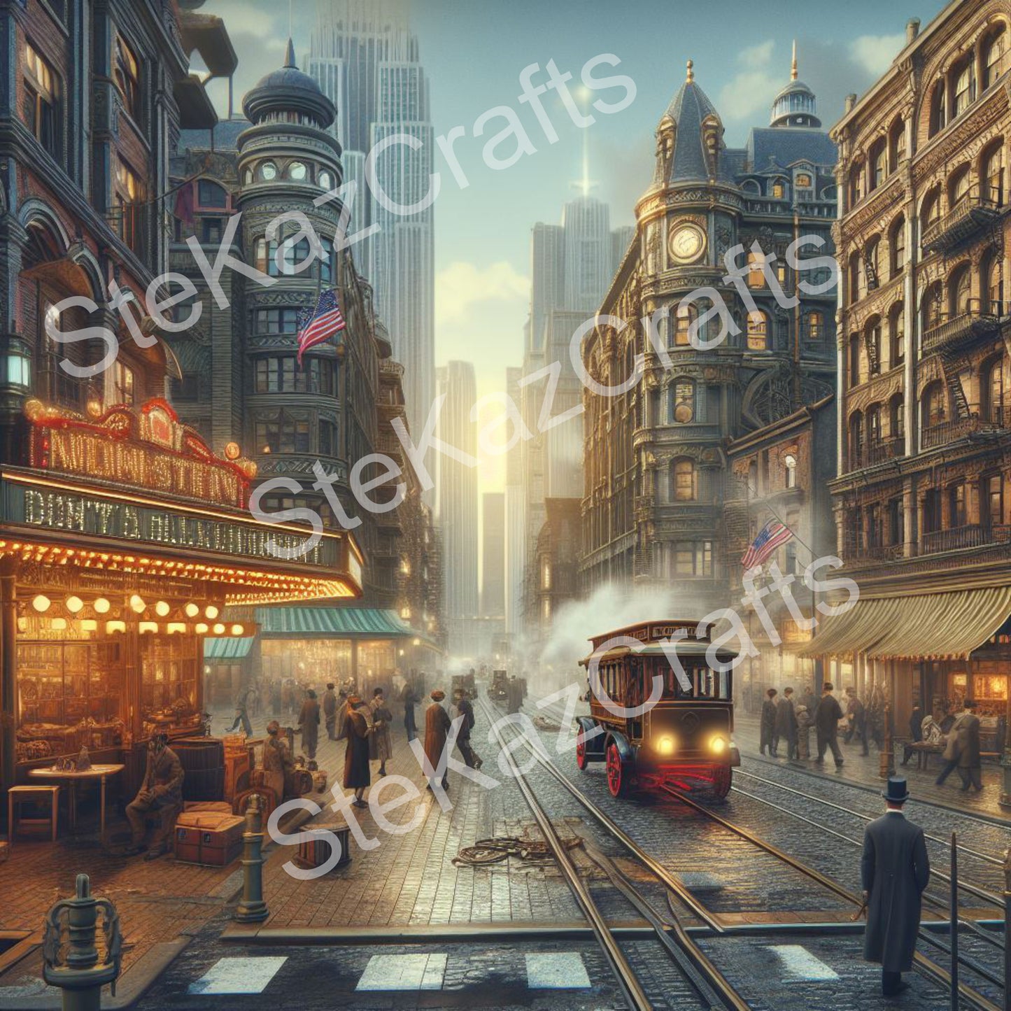 Paper pack. Steam Punk, Streets