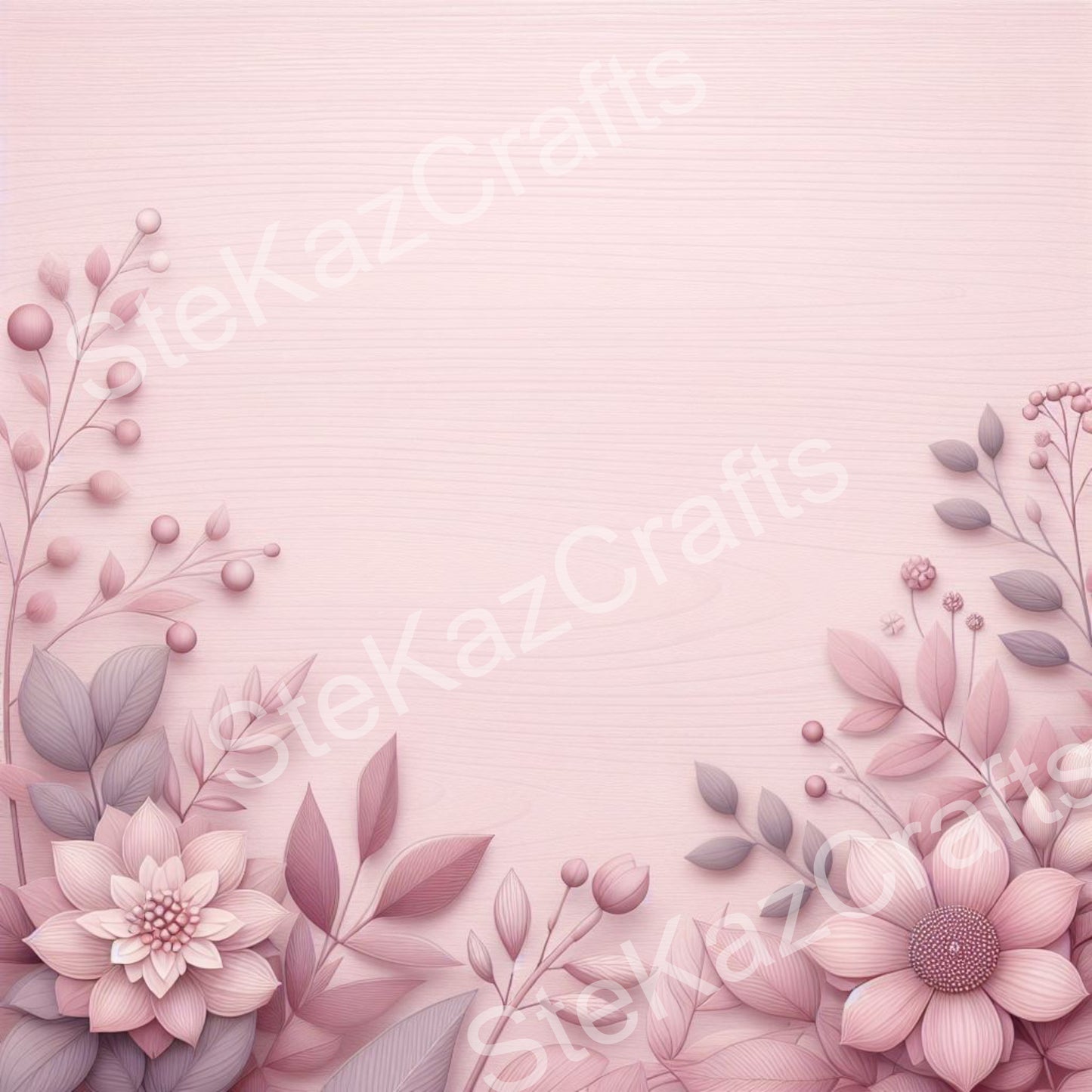 Paper pack Woodgrain Bouquet 002