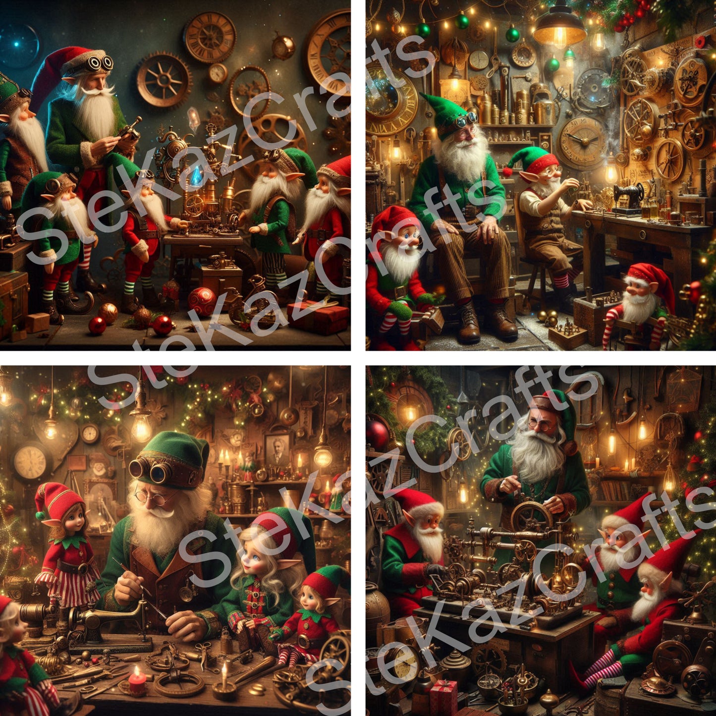Unique Xmas papers featuring a Steam Punk theme on some of our favourite characters.