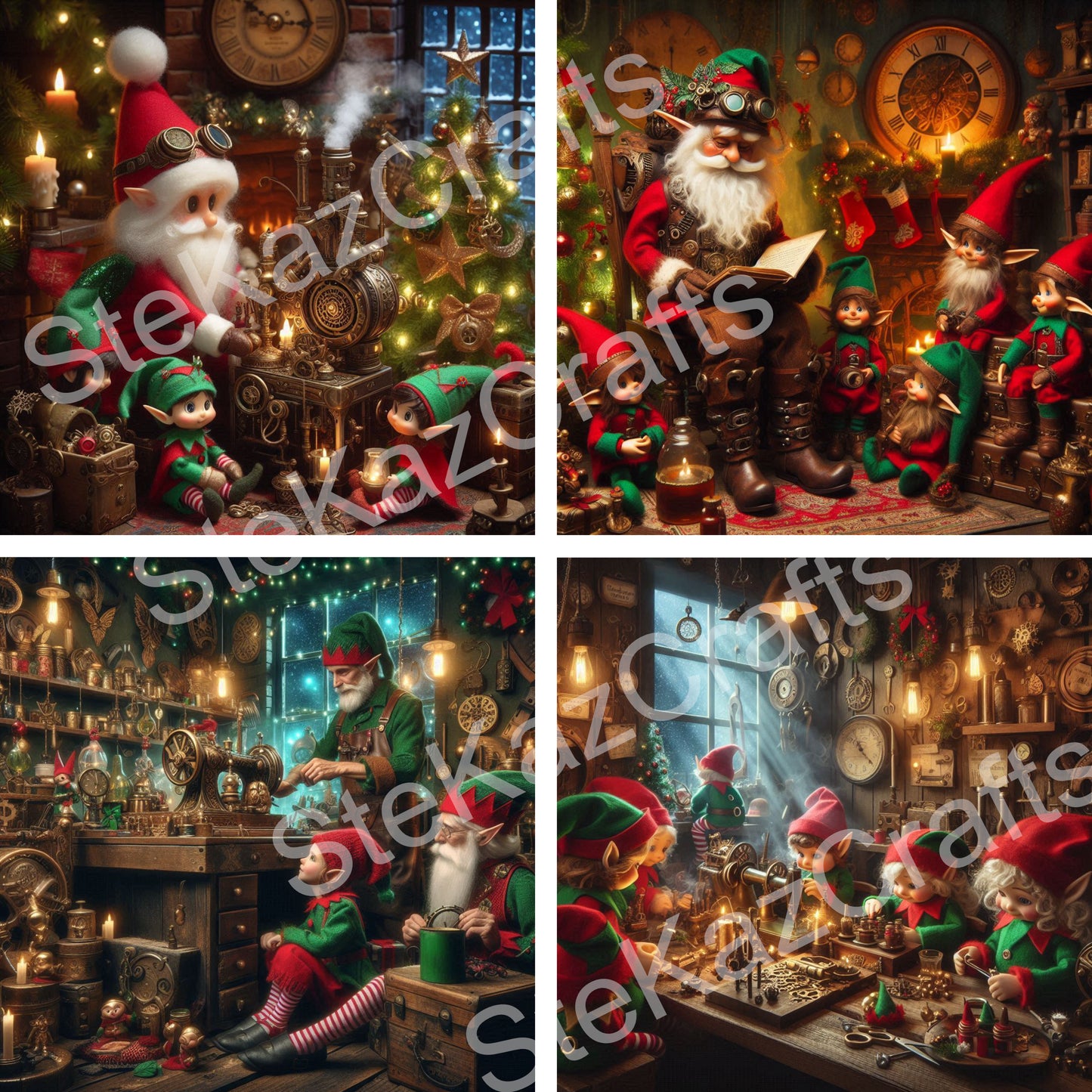 Unique Xmas papers featuring a Steam Punk theme on some of our favourite characters.