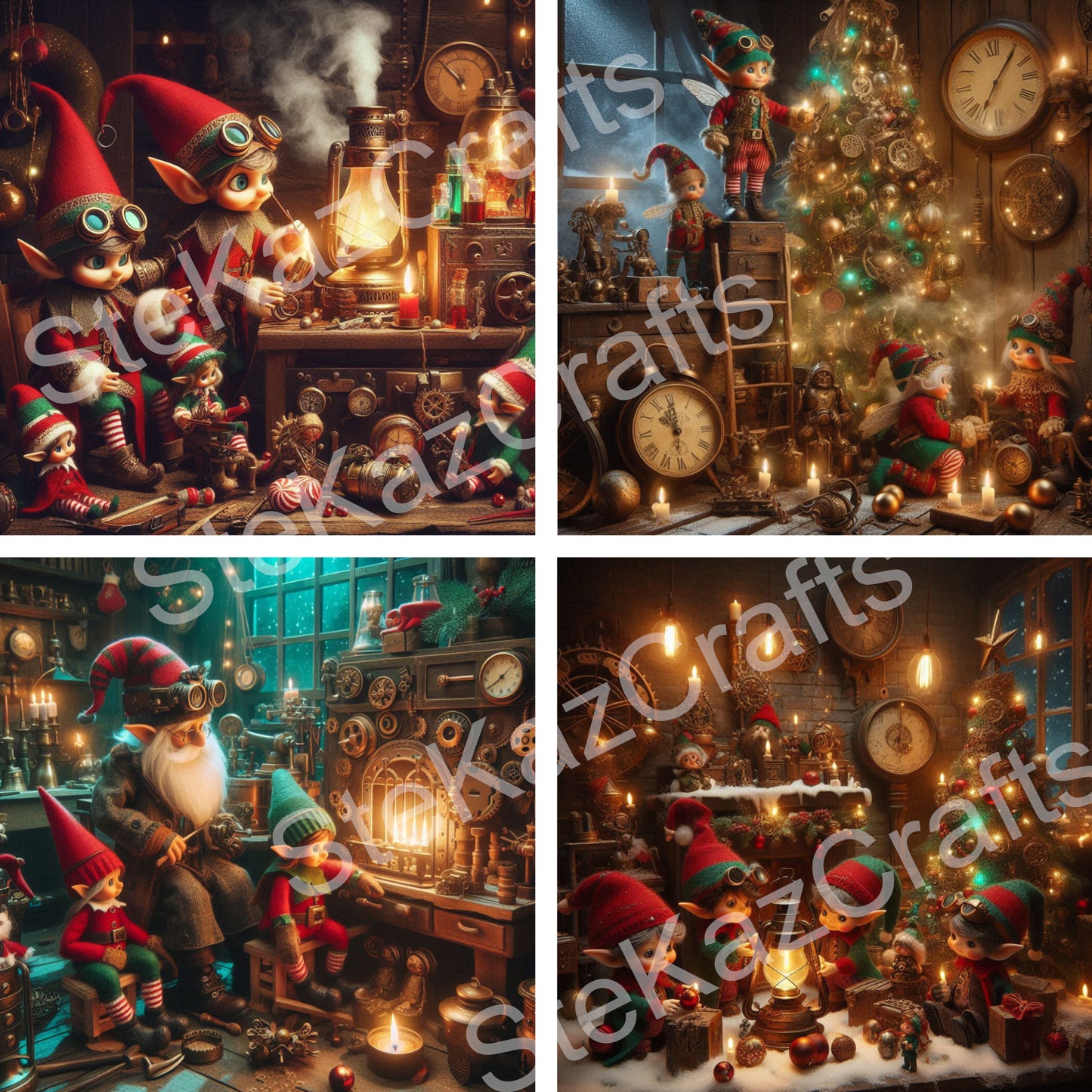 Unique Xmas papers featuring a Steam Punk theme on some of our favourite characters.