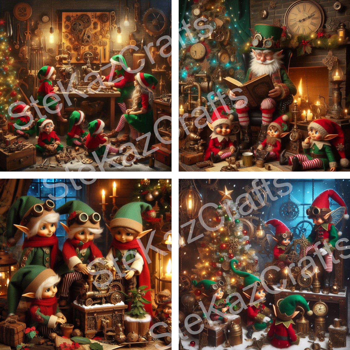 Unique Xmas papers featuring a Steam Punk theme on some of our favourite characters.