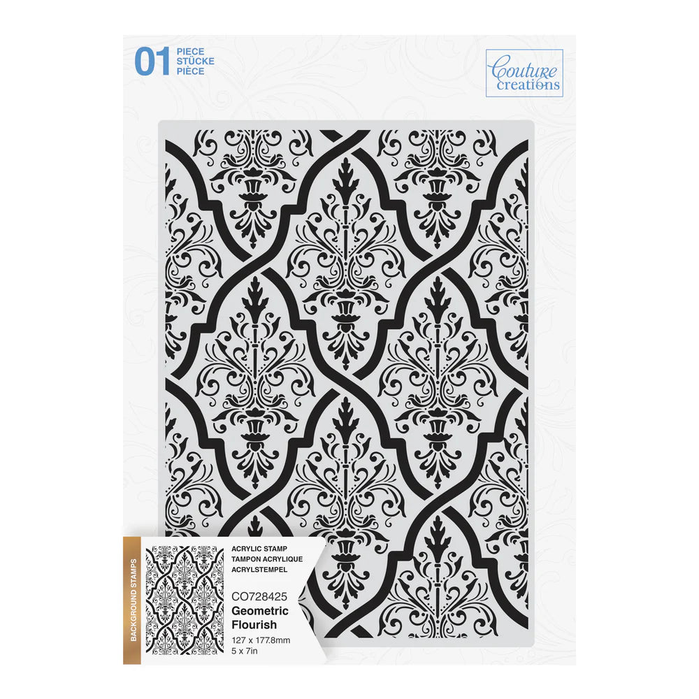 Couture Creations Stamp - Geometric Flourish