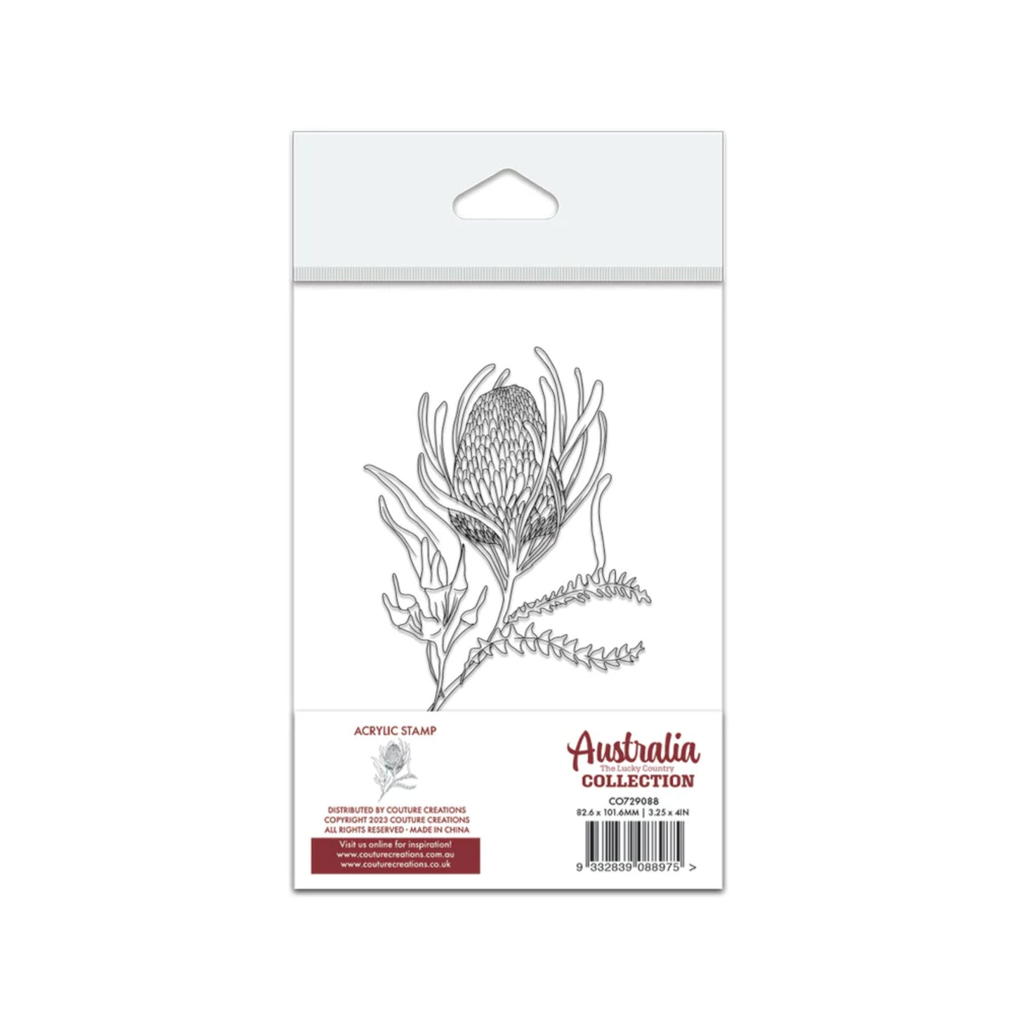 Acrylic stamp, Banksia