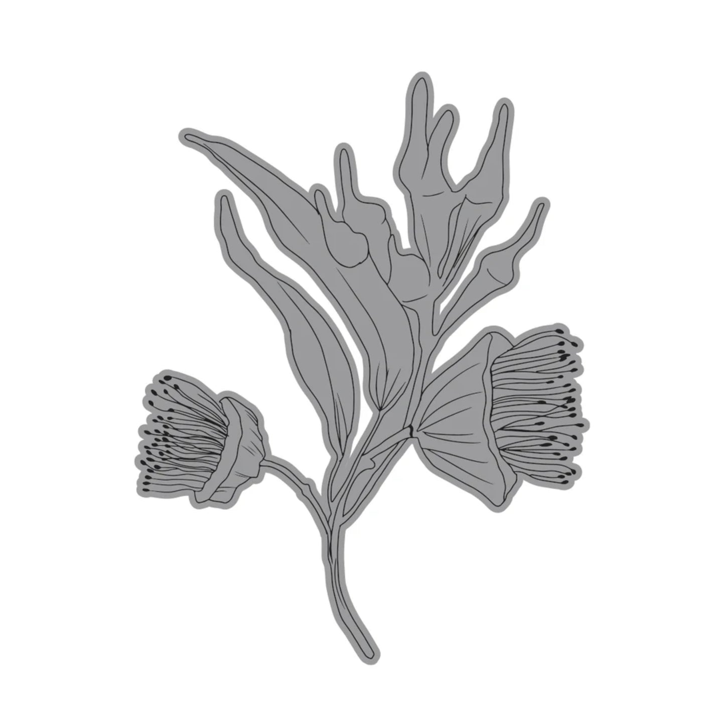 Acrylic stamp, flowering gum.