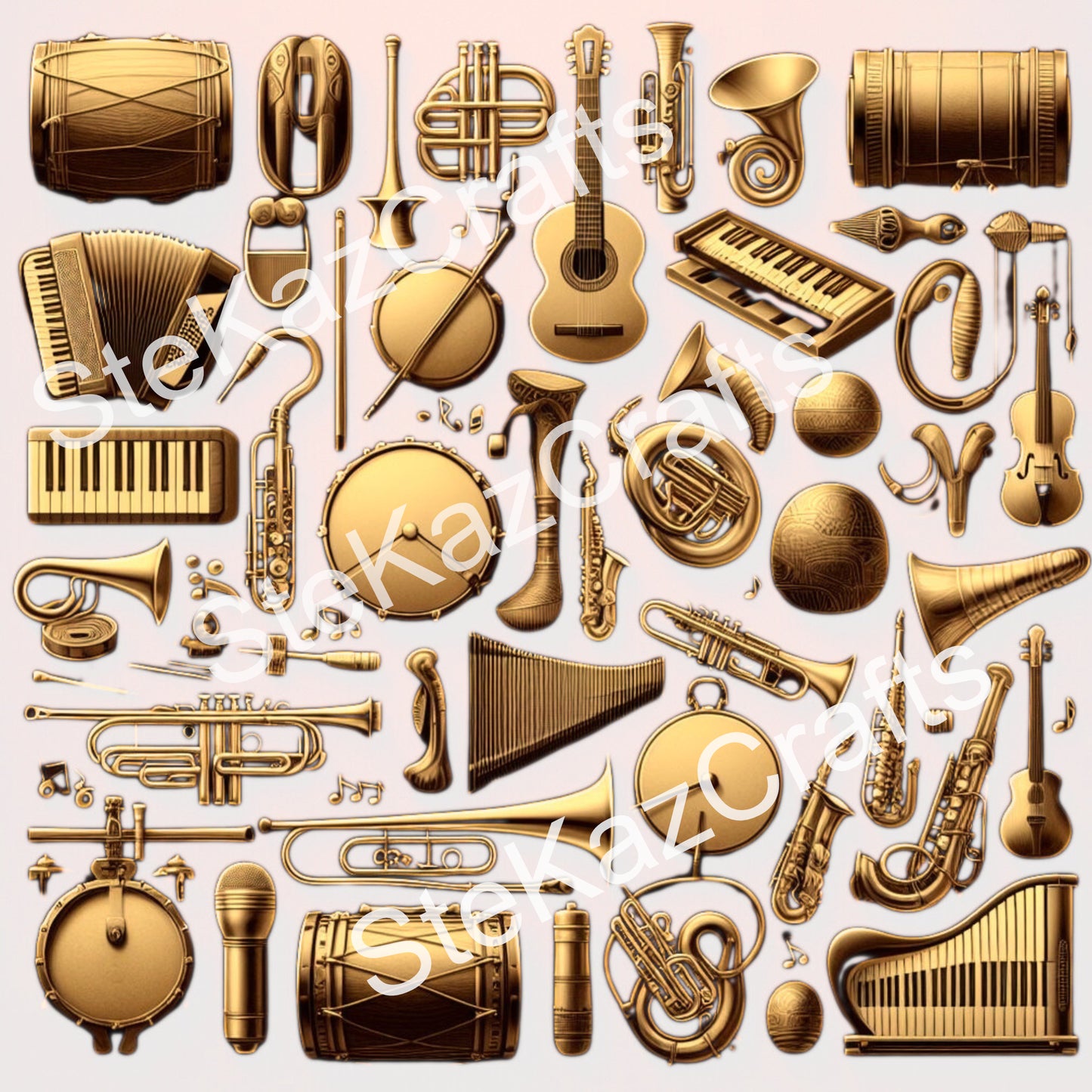 Paper pack Symphony 002: Unique papers featuring stunning music themed designs.