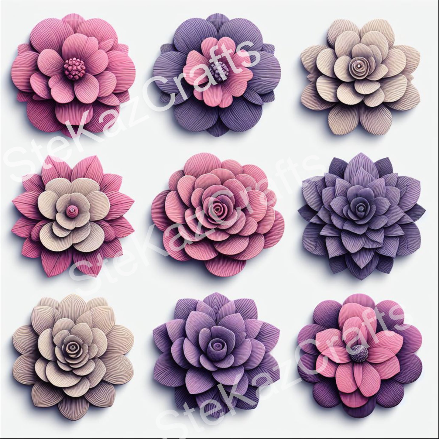 Paper pack Woodgrain Bouquet 002