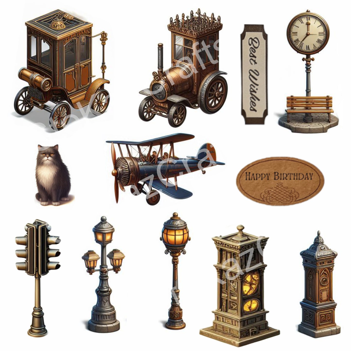 Paper pack. Steam Punk, Streets