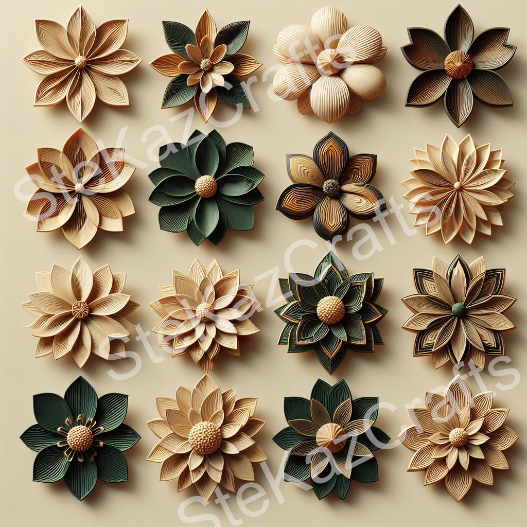 Paper pack Woodgrain Bouquet 003