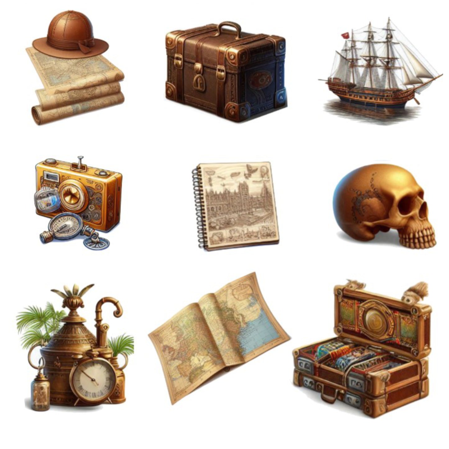 Paper pack, steam punk, fantastic