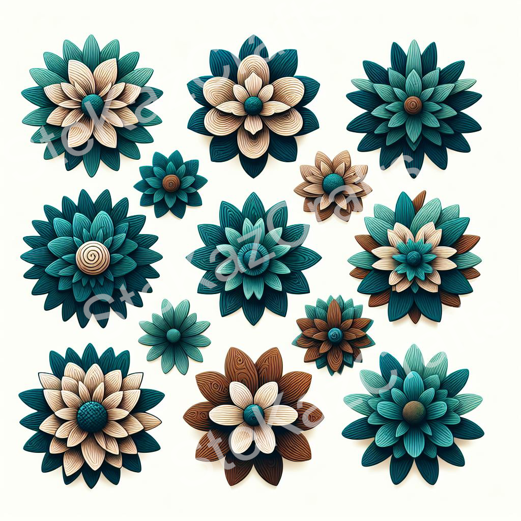 Paper pack Woodgrain Bouquet 001