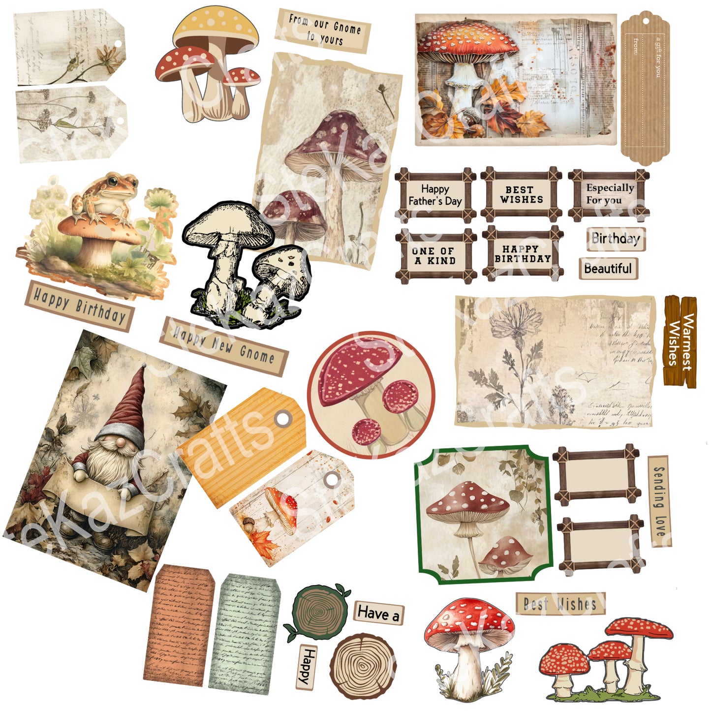 Paper pack Woodland Gnomes 01