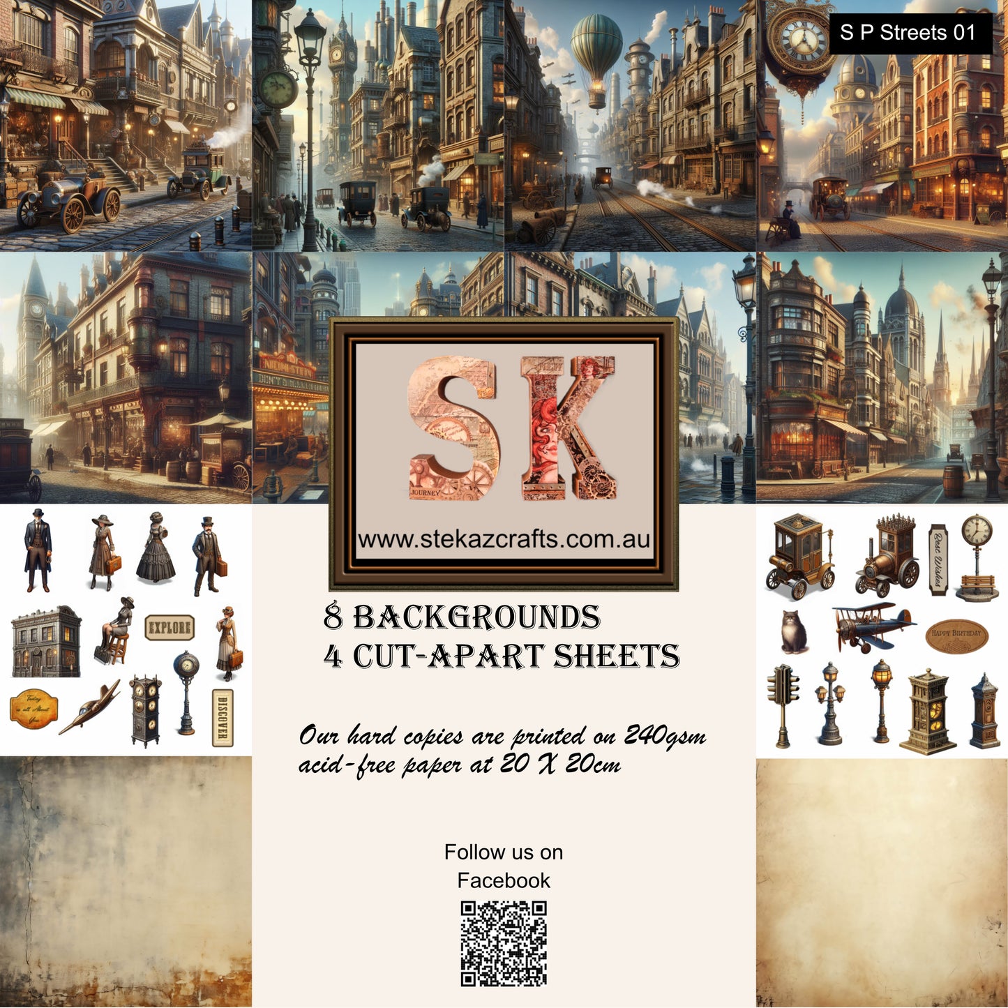 Paper pack. Steam Punk, Streets