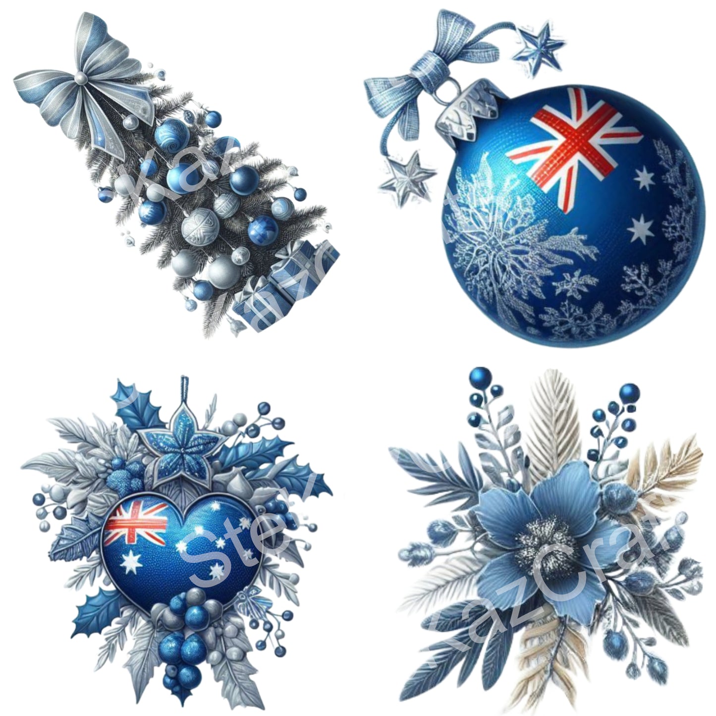 Australian Xmas true blue paper pack