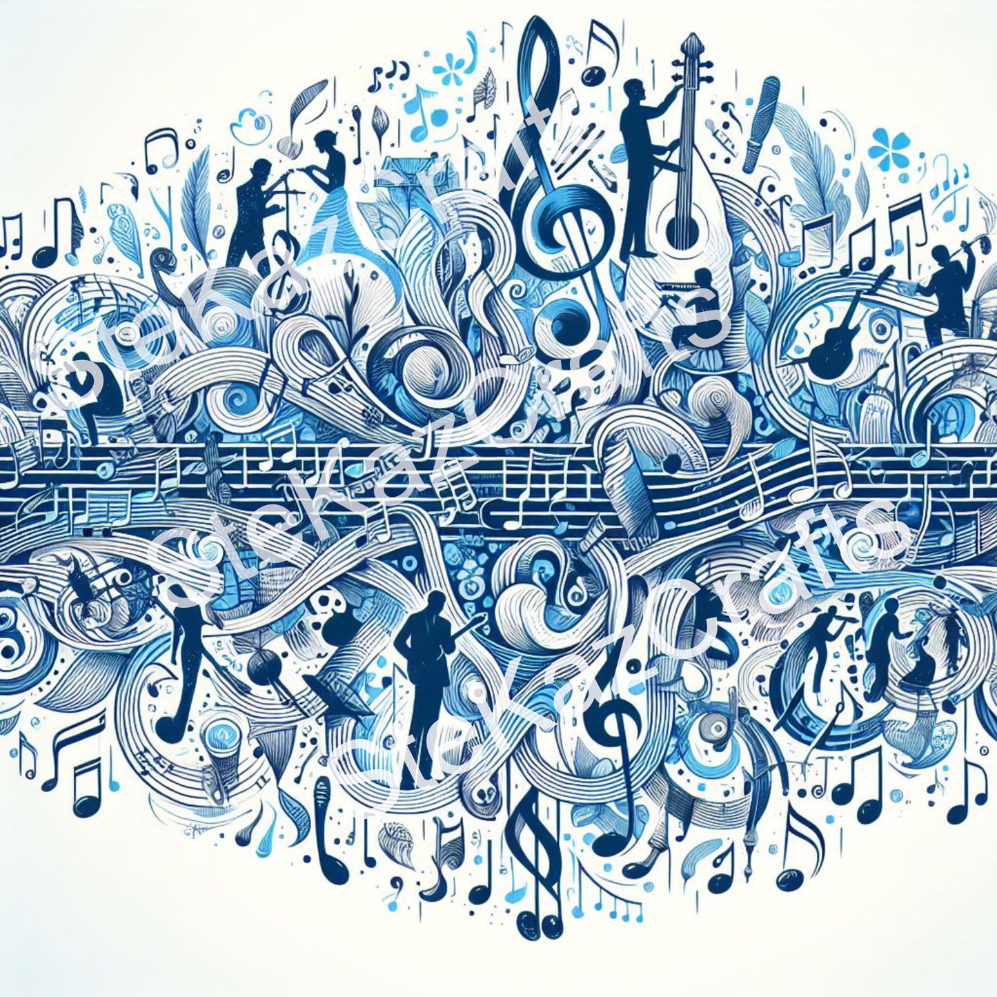 Paper pack Symphony 001: Unique papers featuring stunning music themed designs.