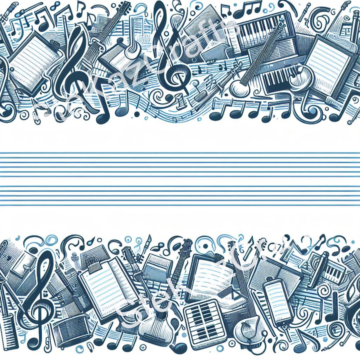 Paper pack Symphony 001: Unique papers featuring stunning music themed designs.