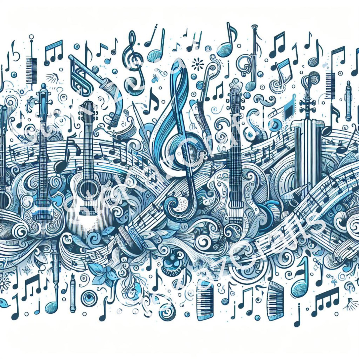 Paper pack Symphony 001: Unique papers featuring stunning music themed designs.