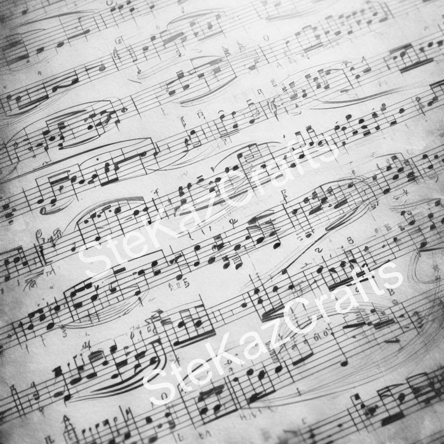 Paper pack Symphony 001: Unique papers featuring stunning music themed designs.