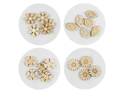 Wooden floral embellishments