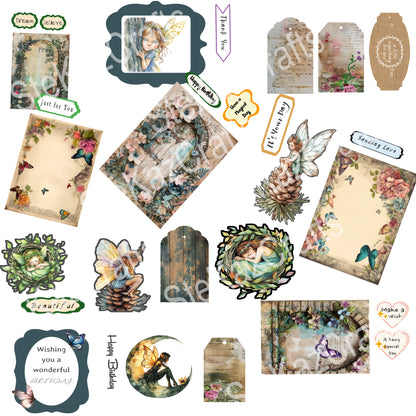 Paper pack Woodland Fairies 01